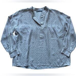 Vince silk blouse long sleeve star print